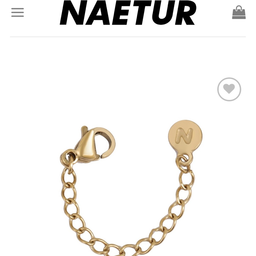 NAETUR Extension piece chain with logo | gold
